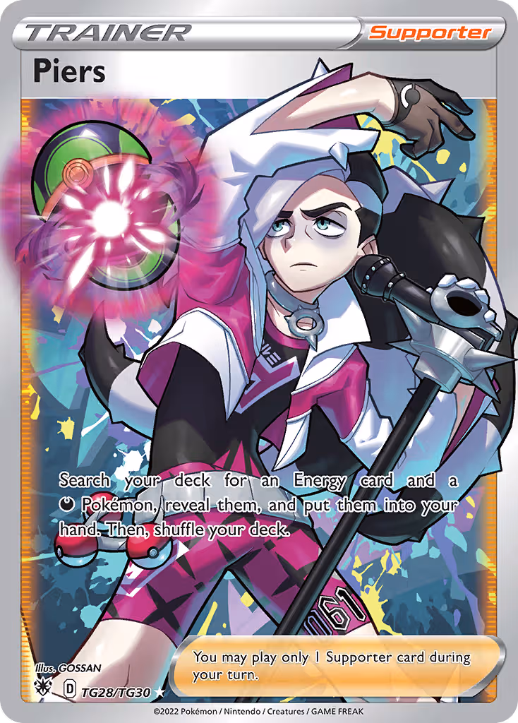 Piers TG28 Pokemon card