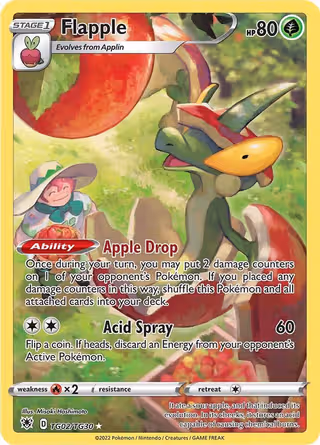 Flapple TG02 Pokemon card