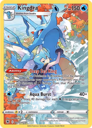 Kingdra TG03 Pokemon card