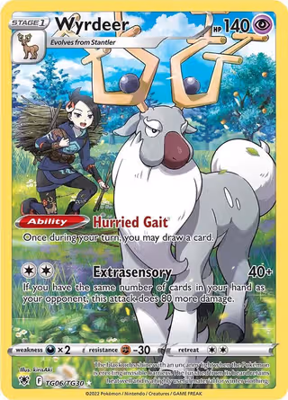 Wyrdeer TG06 Pokemon card