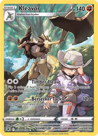 Kleavor TG08 Pokemon card