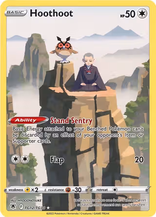 Hoothoot TG12 Pokemon card