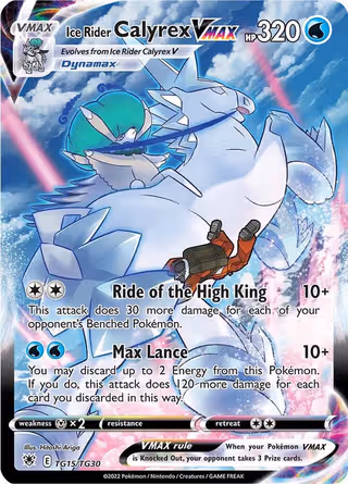 Ice Rider Calyrex VMAX TG15 Pokemon card