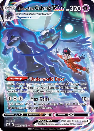 Shadow Rider Calyrex VMAX TG18 Pokemon card