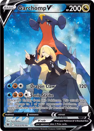 Garchomp V TG23 Pokemon card