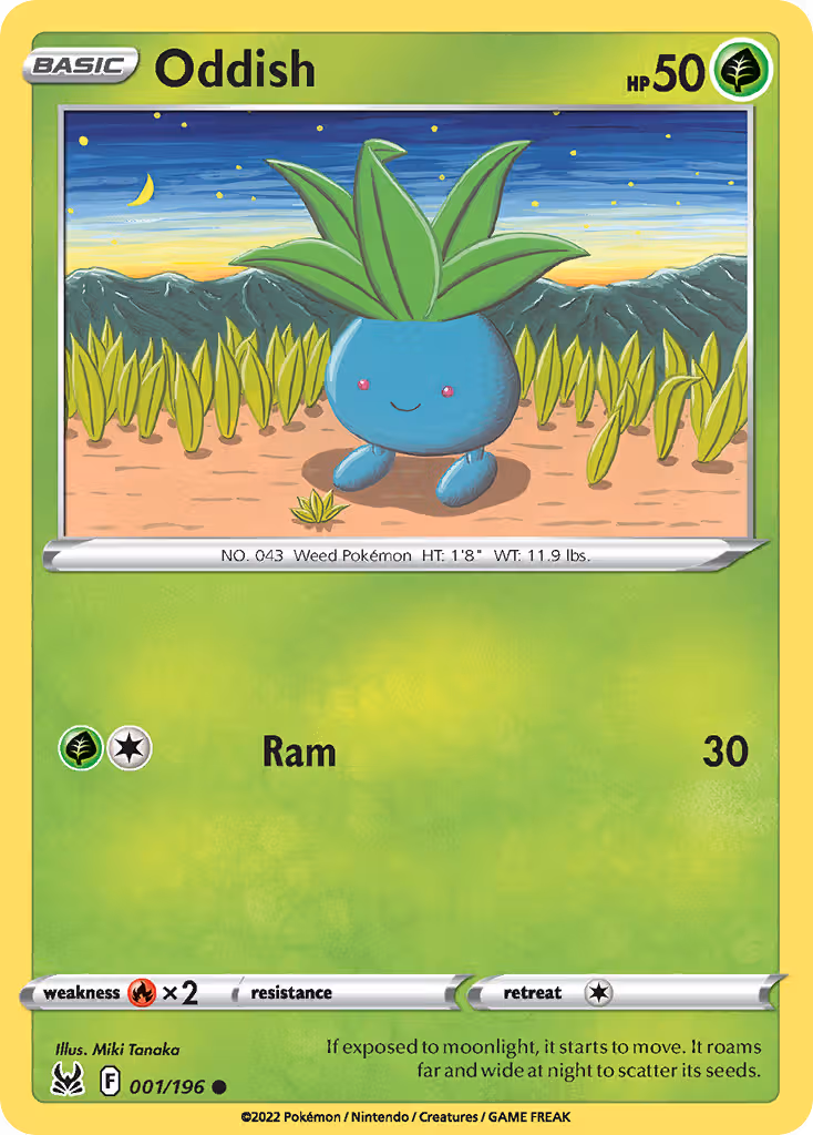Oddish 1/196 Pokemon card