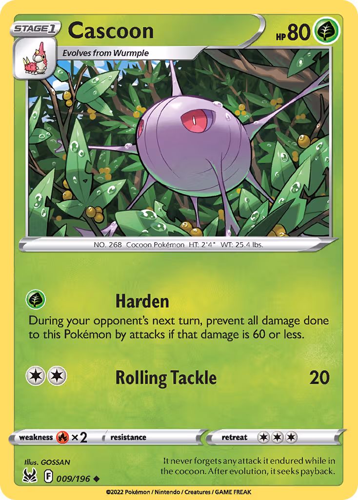 Cascoon 9/196 Pokemon card