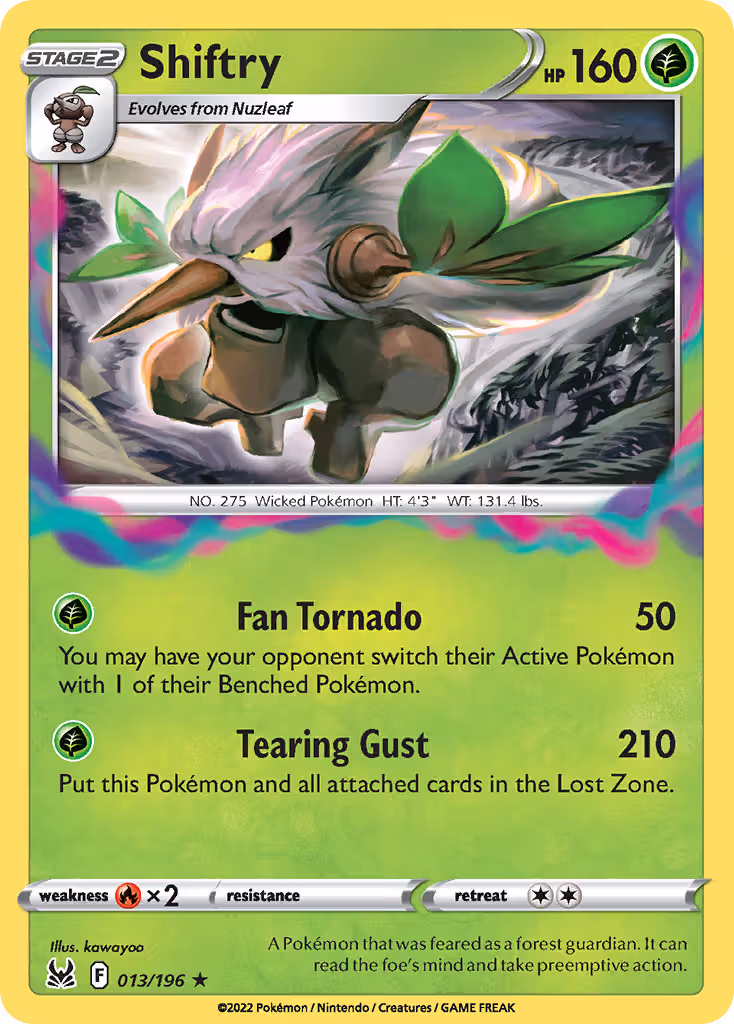 Shiftry 13/196 Pokemon card