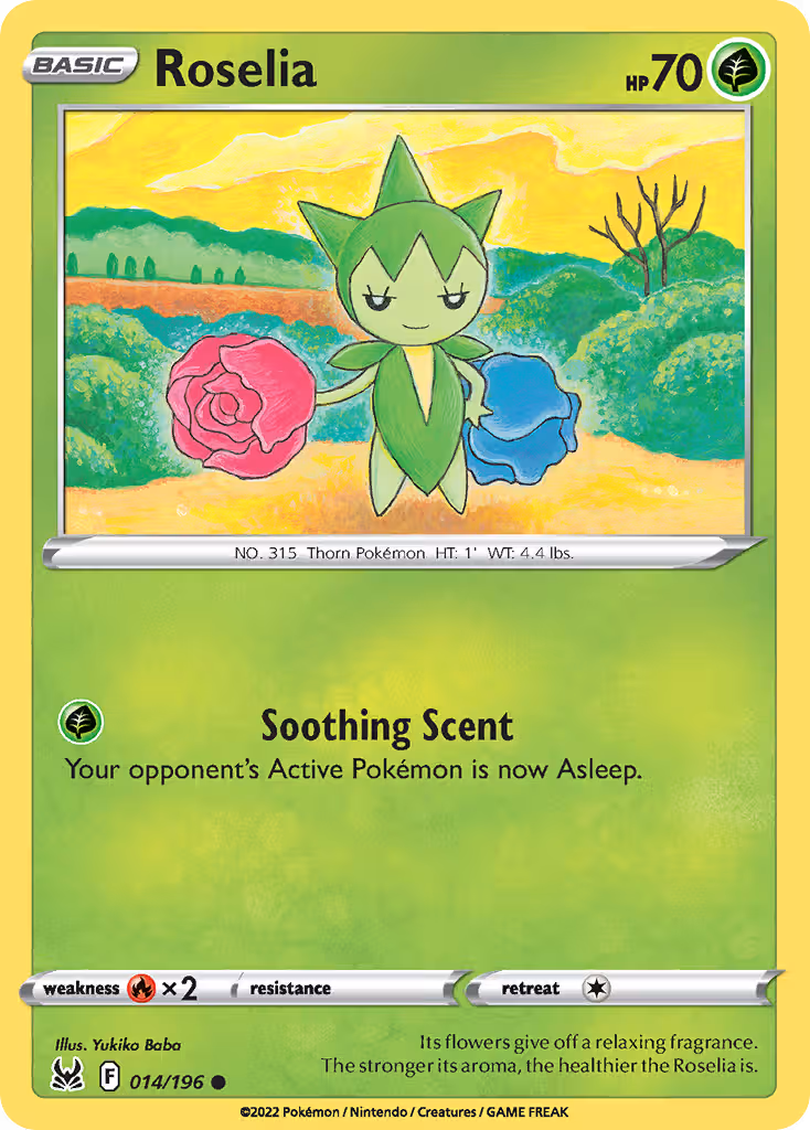 Roselia 14/196 Pokemon card