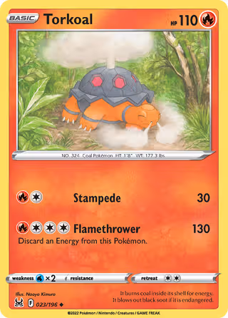 Torkoal 23/196 Pokemon card