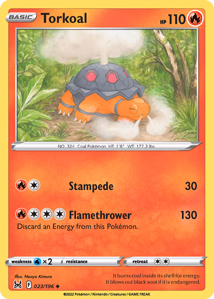 Torkoal 23/196 Pokemon card