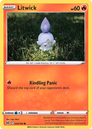 Litwick 24/196 Pokemon card
