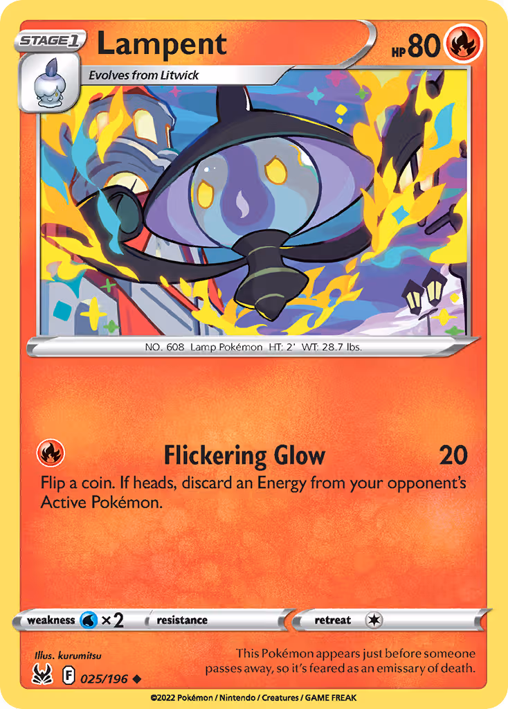 Lampent 25/196 Pokemon card