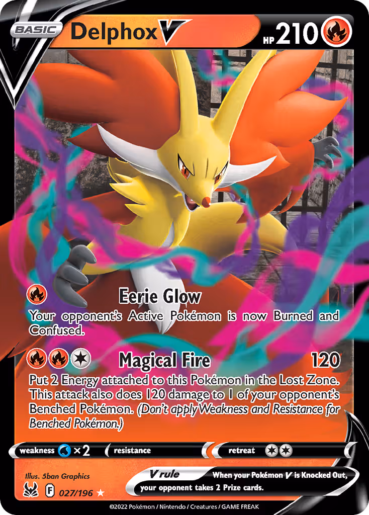Delphox V 27/196 Pokemon card