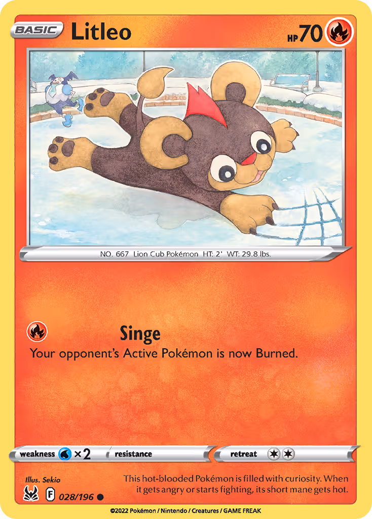 Litleo 28/196 Pokemon card
