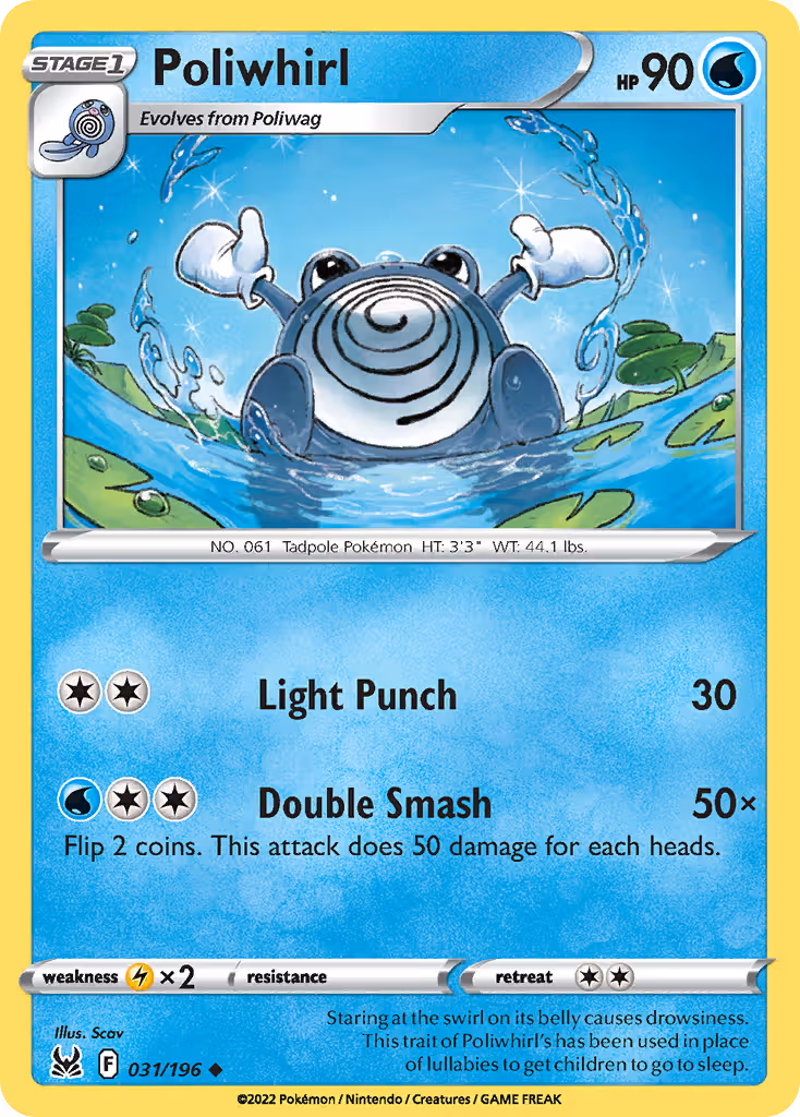 Poliwhirl 31/196 Pokemon card