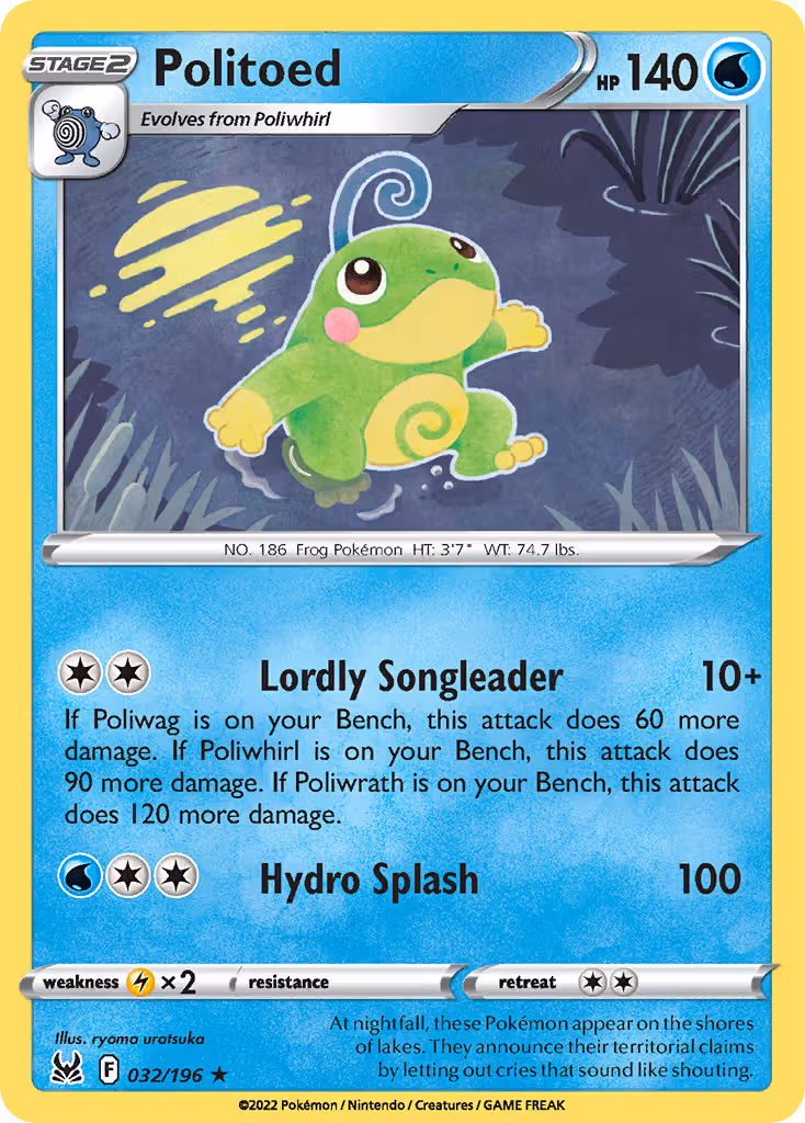 Politoed 32/196 Pokemon card