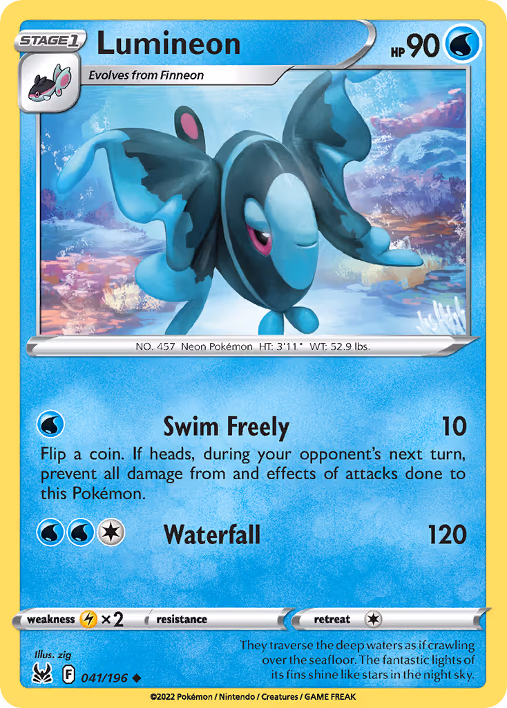 Lumineon 41/196 Pokemon card