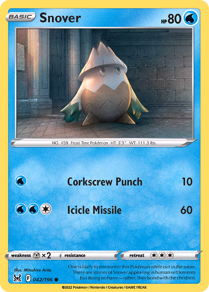 Snover 42/196 Pokemon card