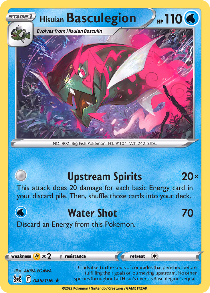 Hisuian Basculegion 45/196 Pokemon card