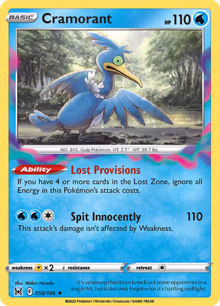 Cramorant 50/196 Pokemon card
