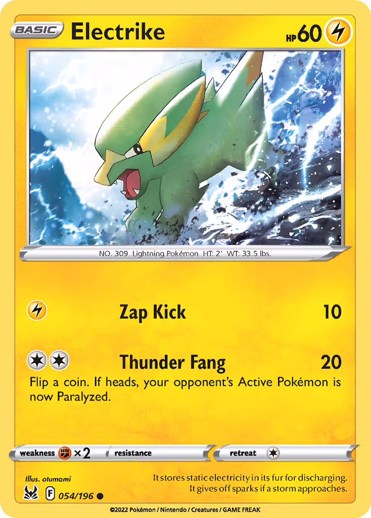 Electrike 54/196 Pokemon card
