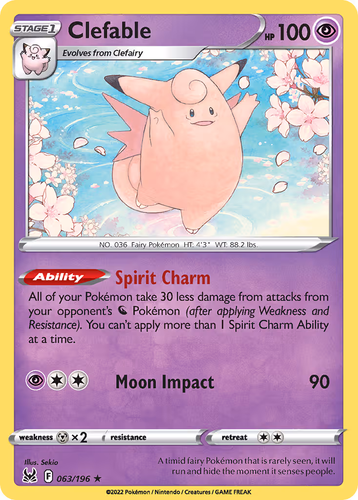 Clefable 63/196 Pokemon card