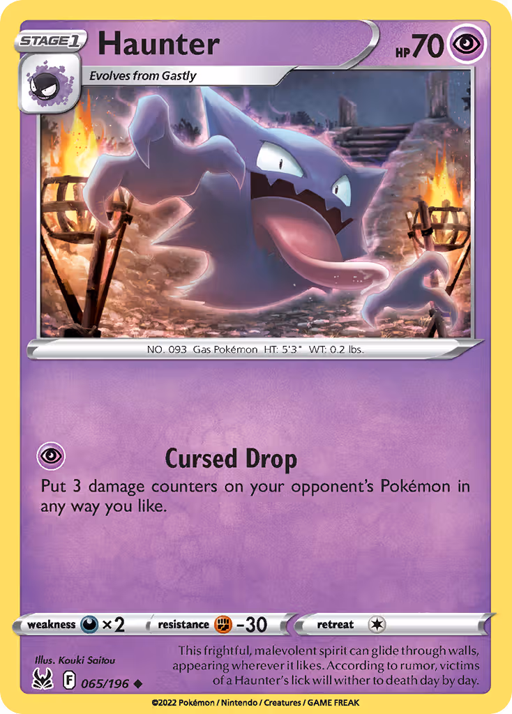 Haunter 65/196 Pokemon card