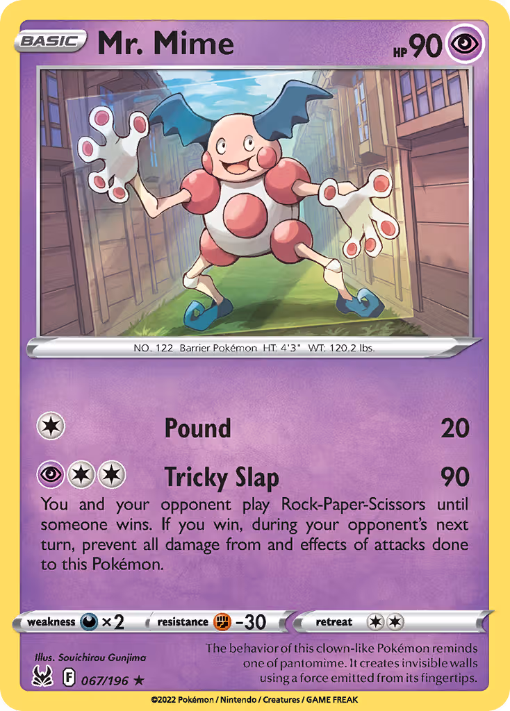 Mr. Mime 67/196 Pokemon card