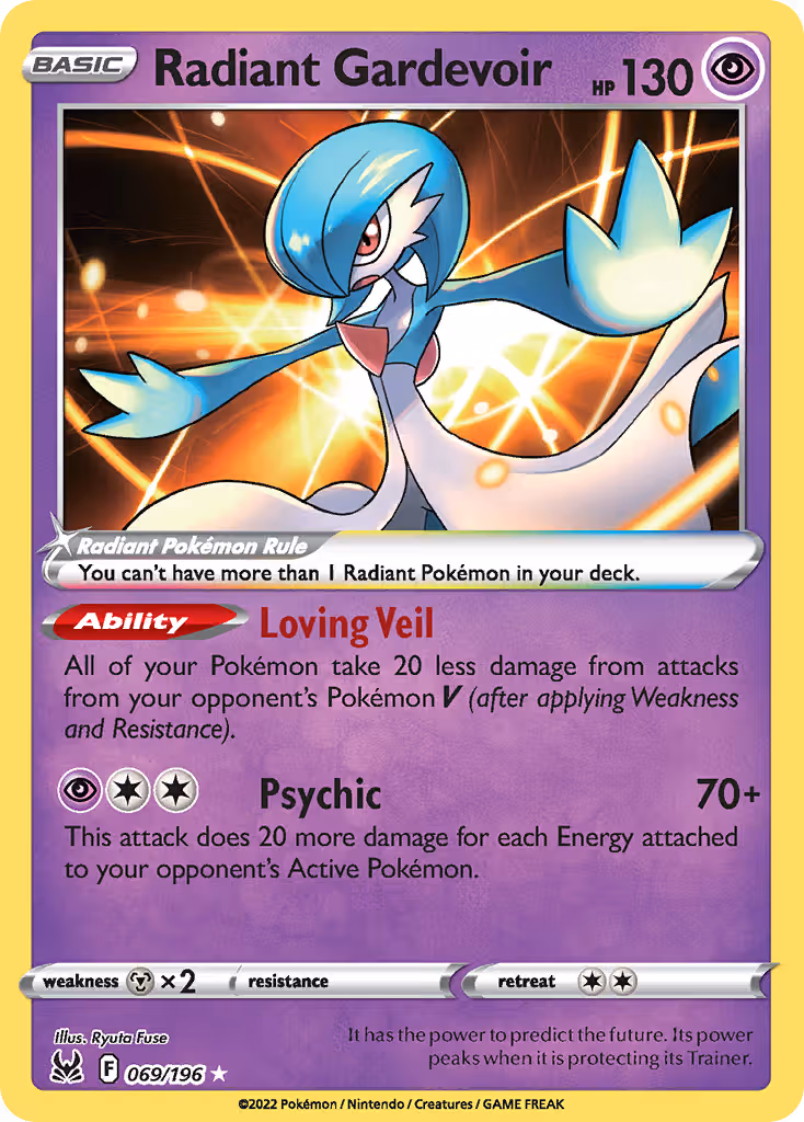 Radiant Gardevoir 69/196 Pokemon card