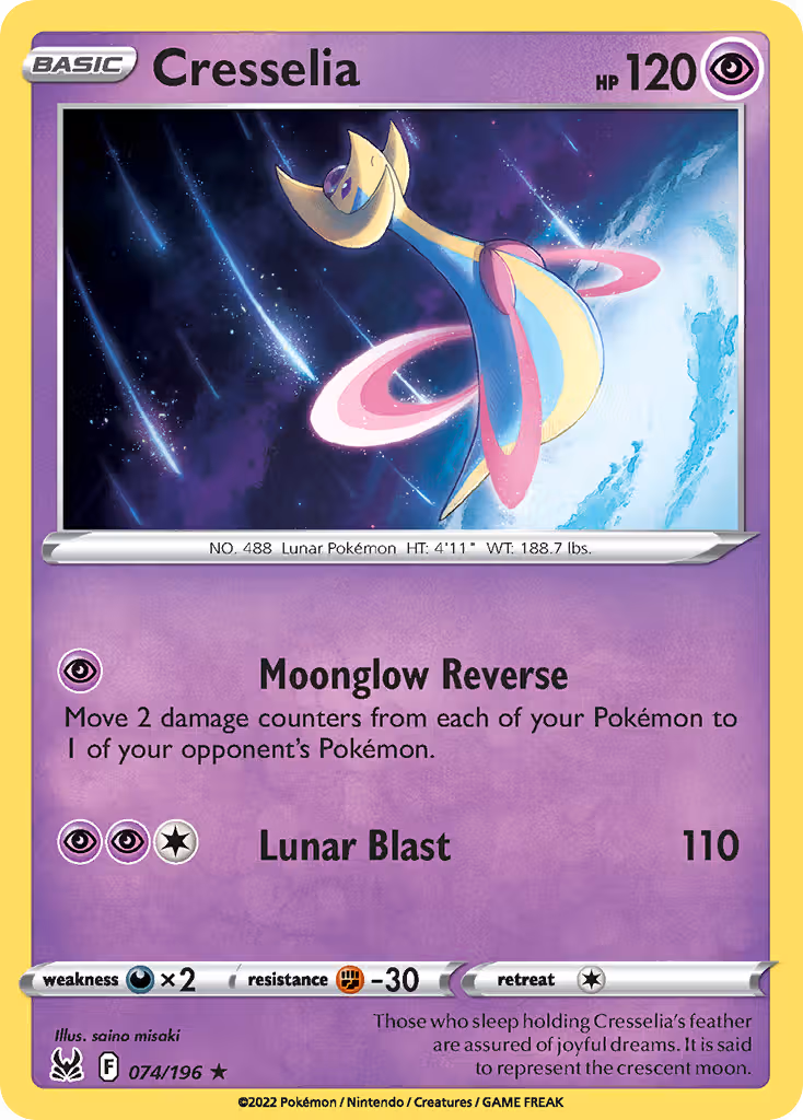 Cresselia 74/196 Pokemon card