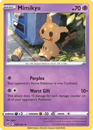 Mimikyu 80/196 Pokemon card