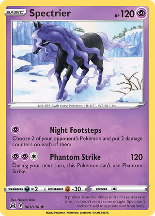 Spectrier 81/196 Pokemon card