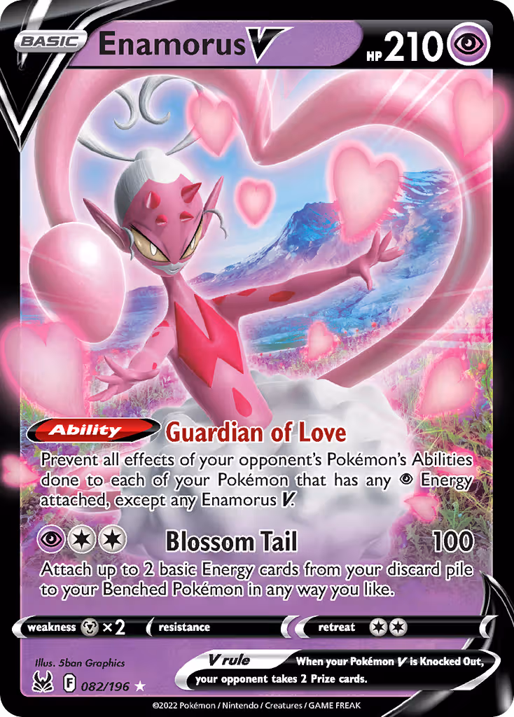 Enamorus V 82/196 Pokemon card