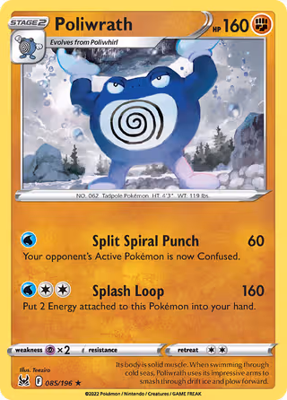 Poliwrath 85/196 Pokemon card