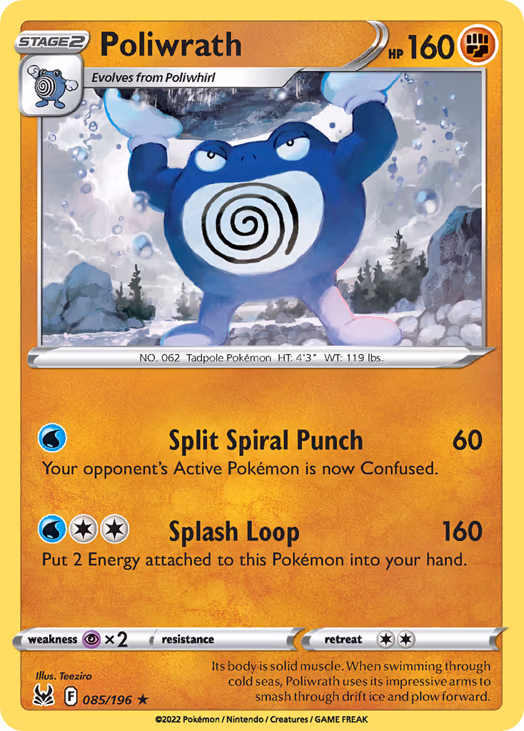 Poliwrath 85/196 Pokemon card