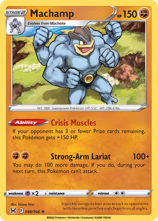 Machamp 88/196 Pokemon card