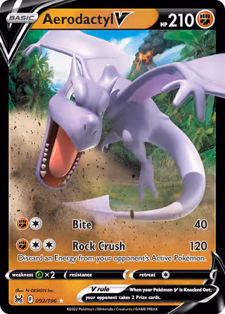 Aerodactyl V 92/196 Pokemon card