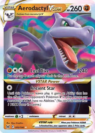 Aerodactyl VSTAR 93/196 Pokemon card