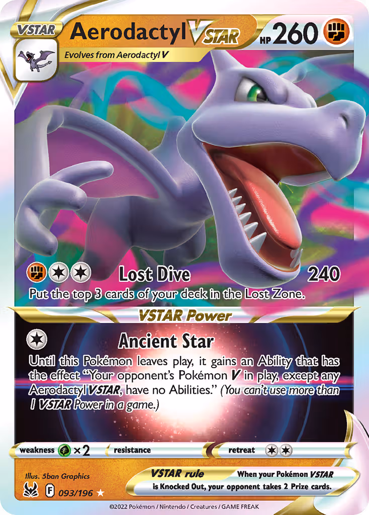 Aerodactyl VSTAR 93/196 Pokemon card