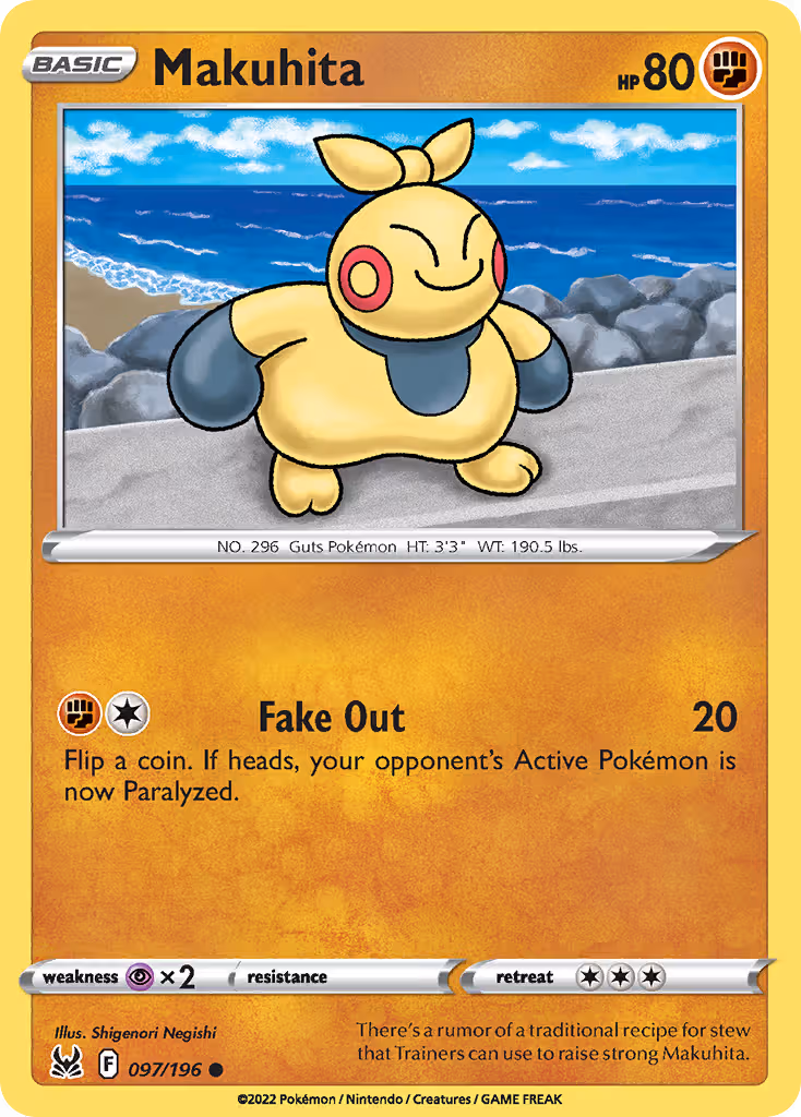 Makuhita 97/196 Pokemon card