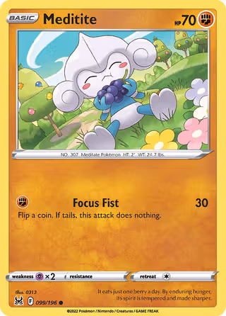 Meditite 99/196 Pokemon card
