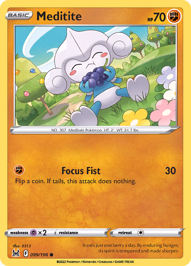 Meditite 99/196 Pokemon card