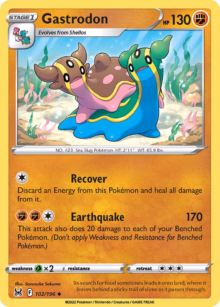 Gastrodon 102/196 Pokemon card