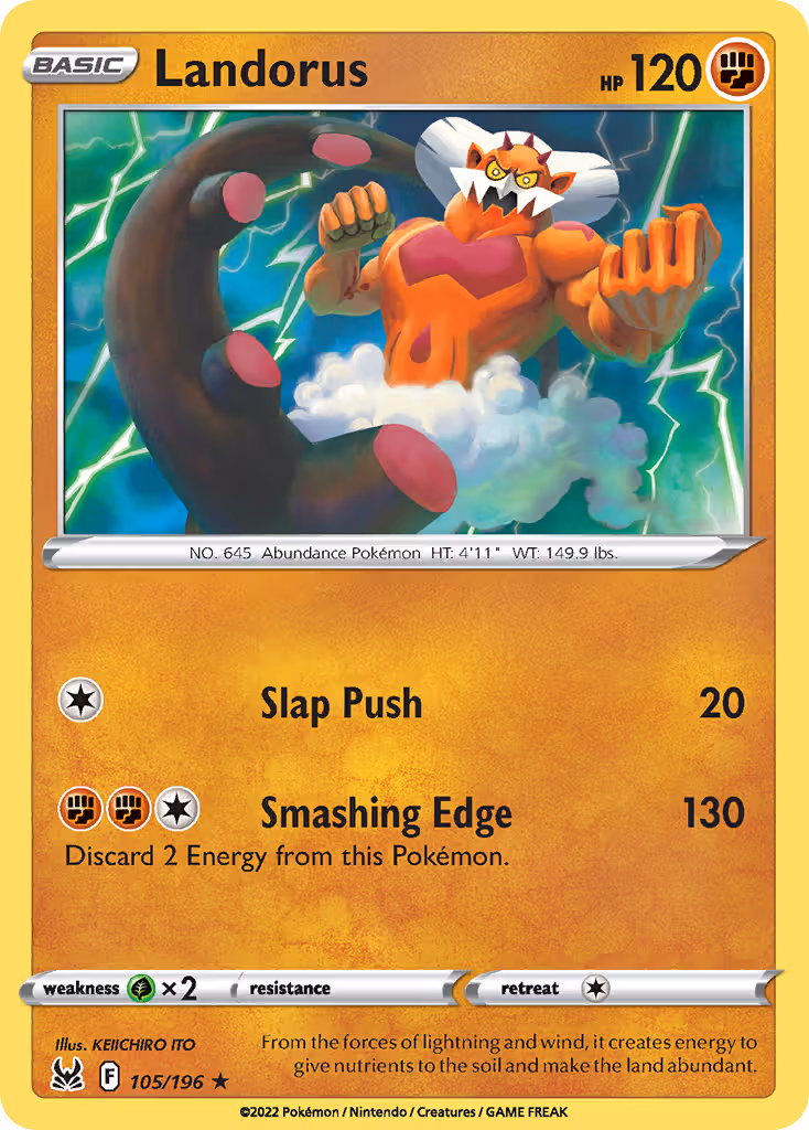 Landorus 105/196 Pokemon card