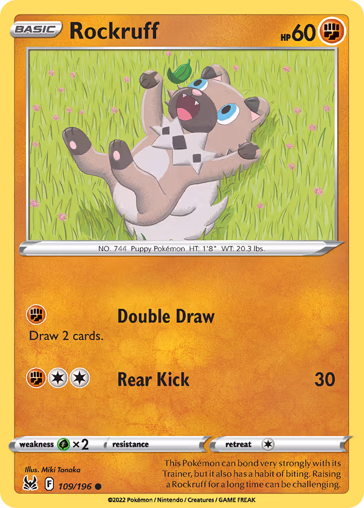 Rockruff 109/196 Pokemon card