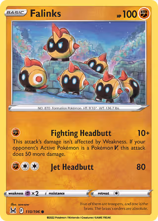 Falinks 110/196 Pokemon card