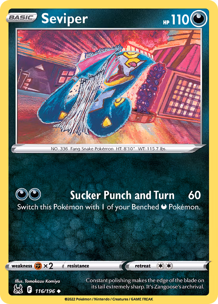 Seviper 116/196 Pokemon card