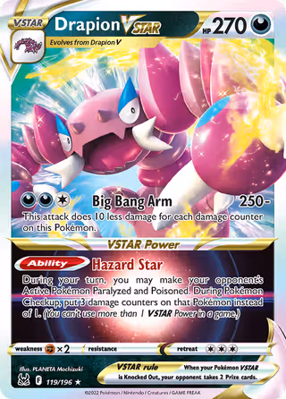 Drapion VSTAR 119/196 Pokemon card
