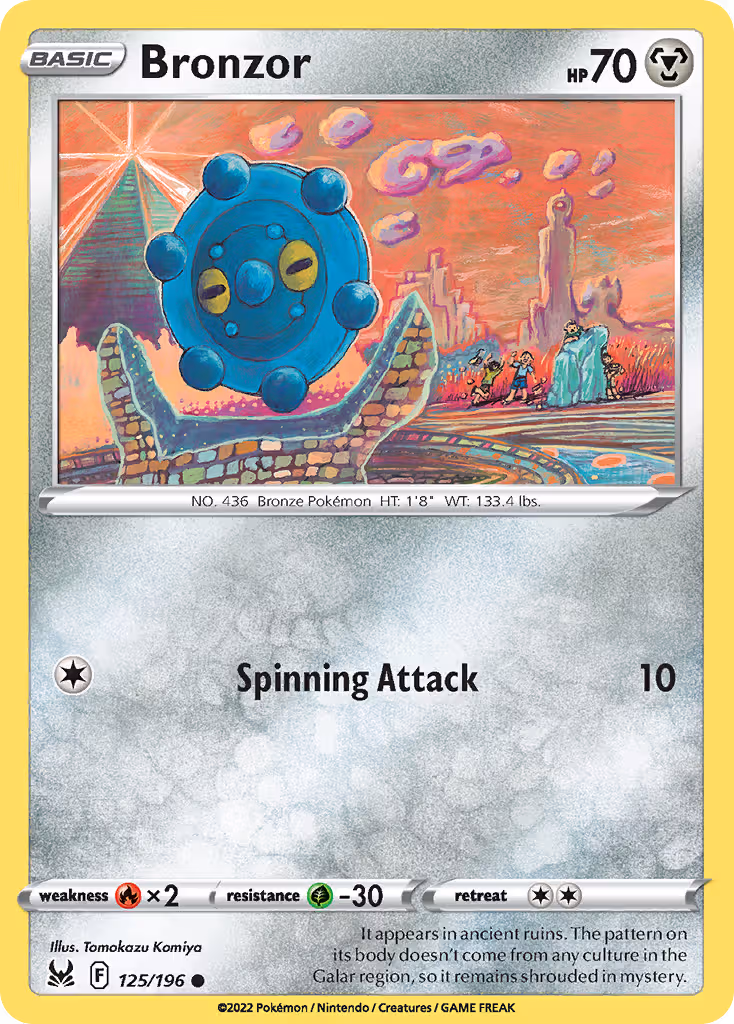 Bronzor 125/196 Pokemon card